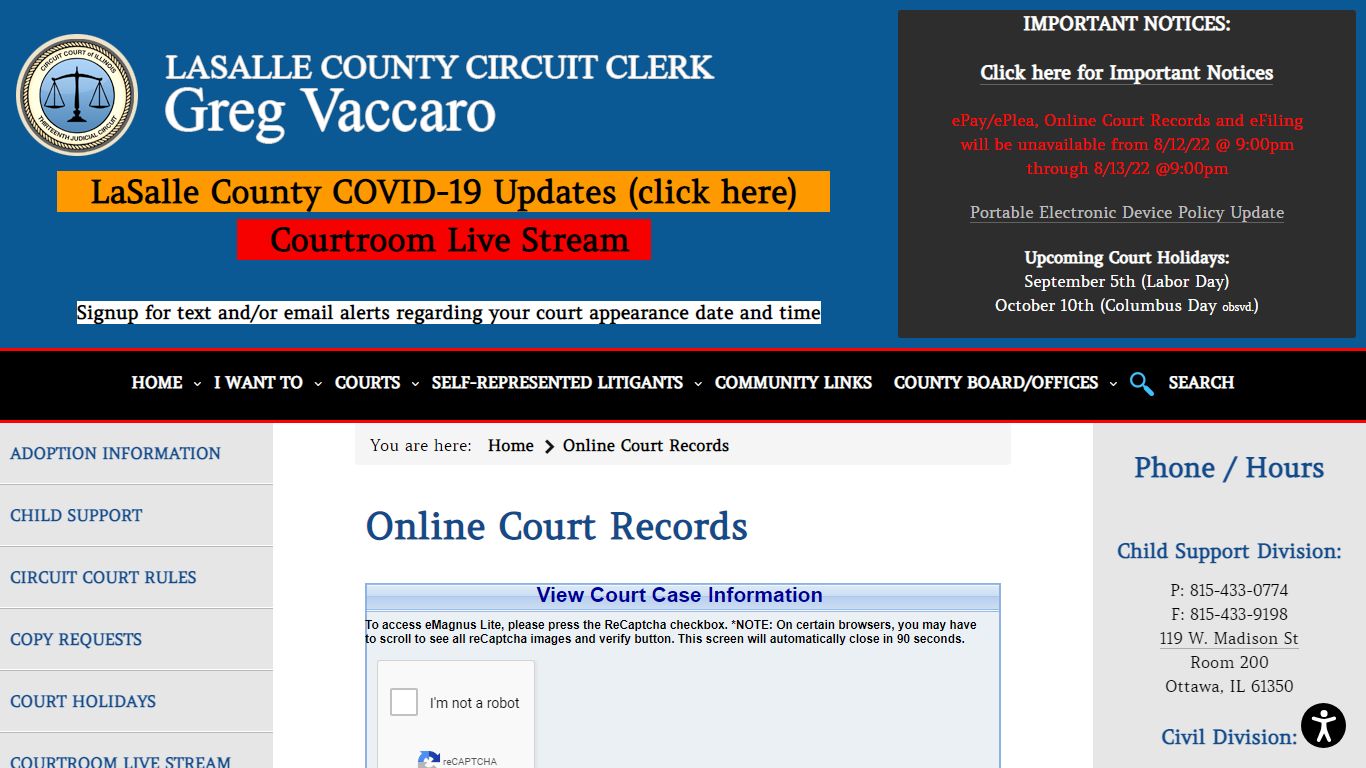 Online Court Records - LaSalle County Circuit Clerk