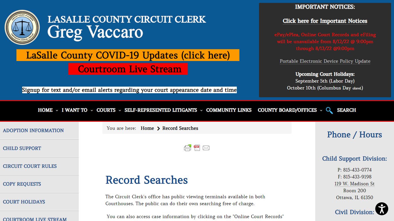 Record Searches - LaSalle County Circuit Clerk